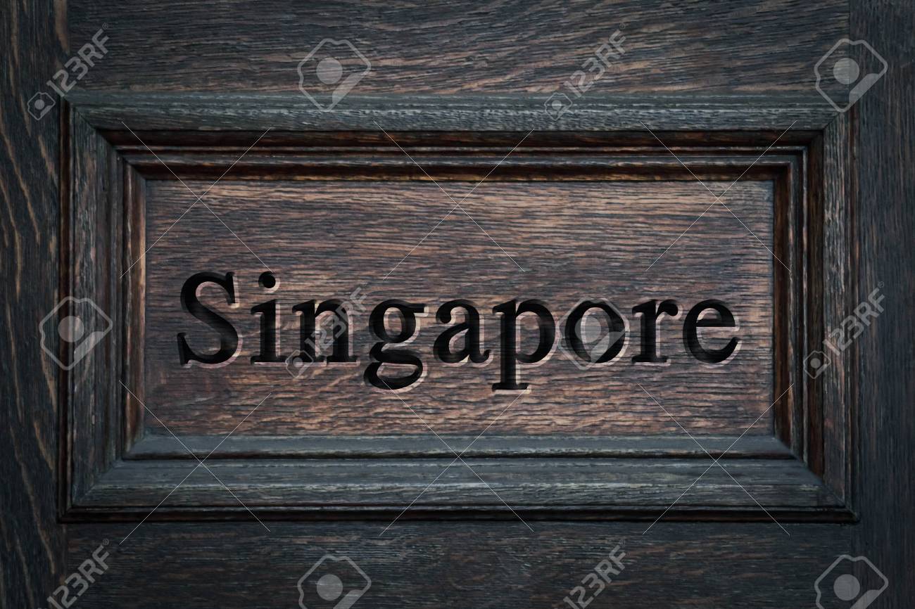 彫刻古い質感の都市シンガポールをスペル チェック の写真素材 画像素材 Image 4531