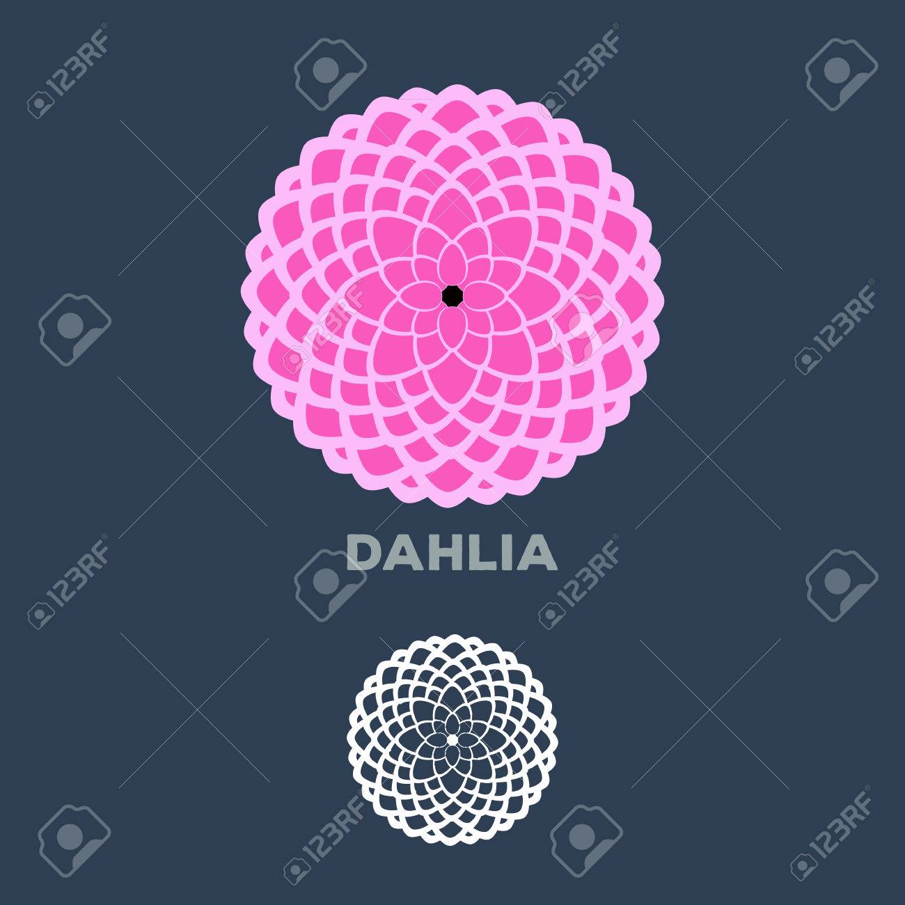 Dahlia flower logo vector - 40701561 Dahlia flower logo vector - 40701561