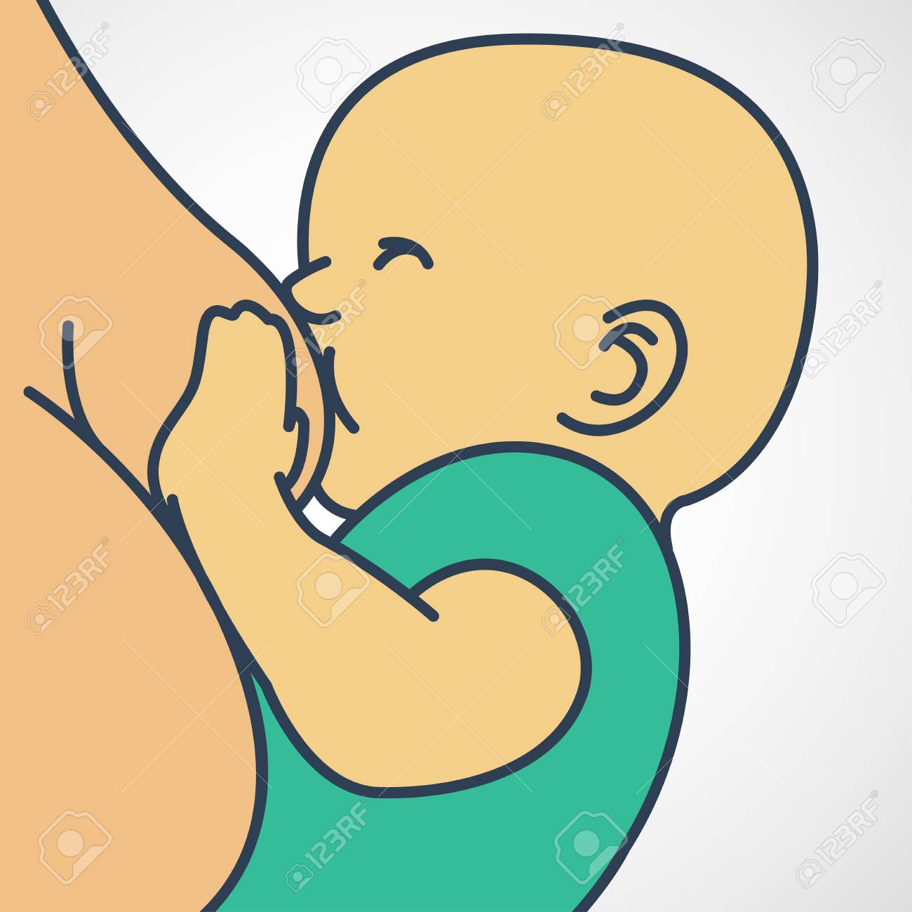 Madre De Mama Y Su Bebe Recien Nacido Icono De La Ilustracion Del Vector Ilustraciones Vectoriales Clip Art Vectorizado Libre De Derechos Image
