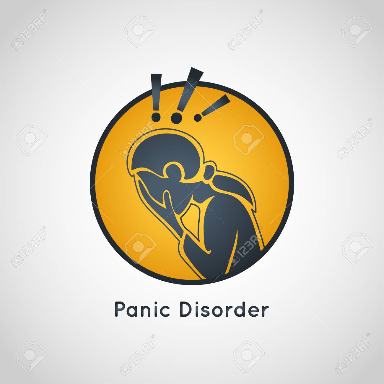 パニック障害ベクトル アイコン イラストのイラスト素材 ベクタ Image