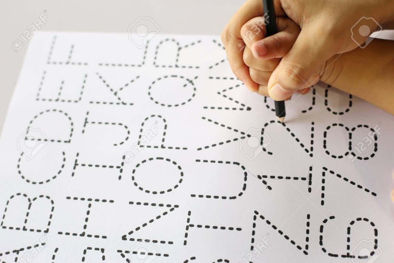 Children Hand Writing Abc Stock Photo Picture And Royalty Free Image Image 63145693