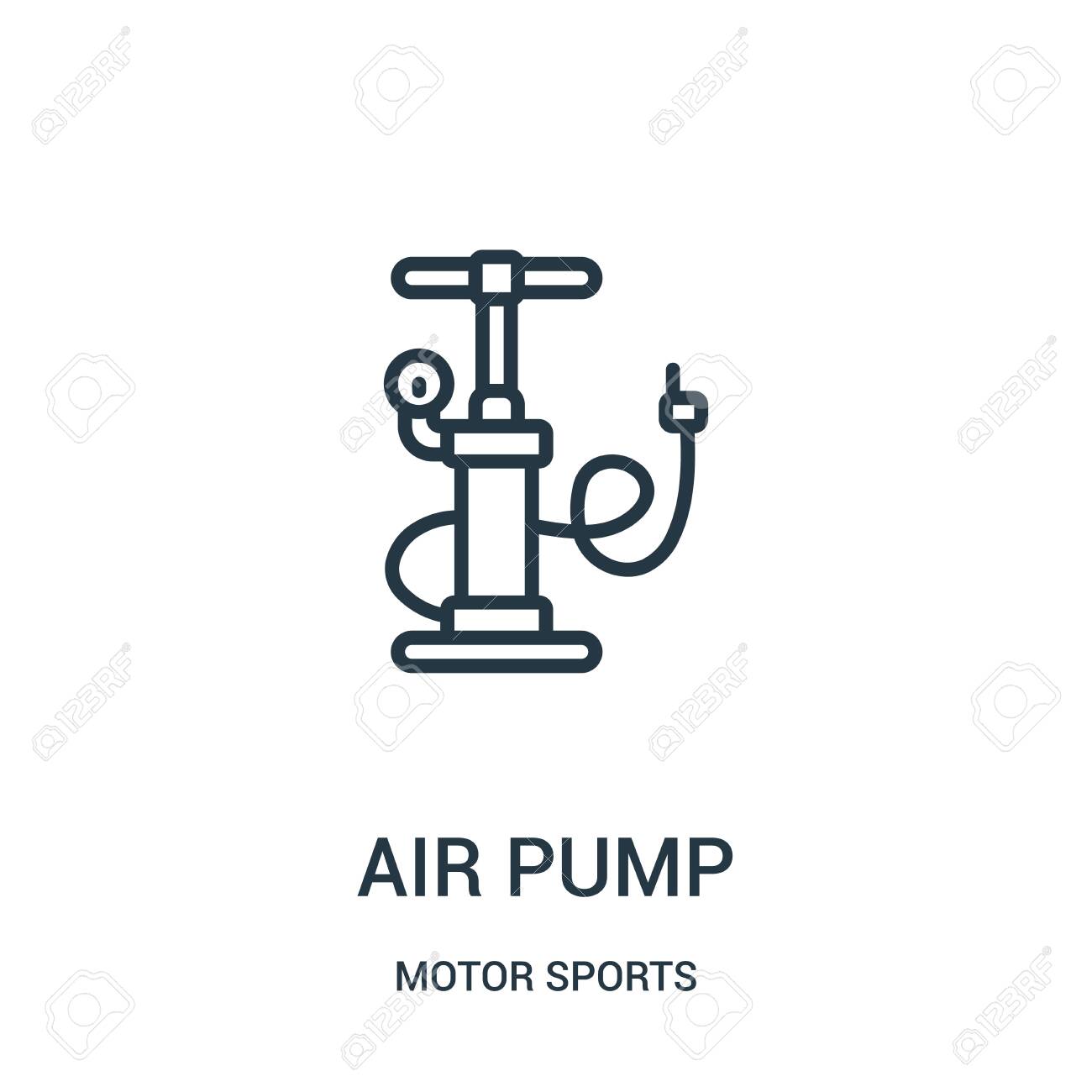 Air Pump Icon Vector From Motor Sports Collection Thin Line Royalty Free Cliparts Vectors And Stock Illustration Image