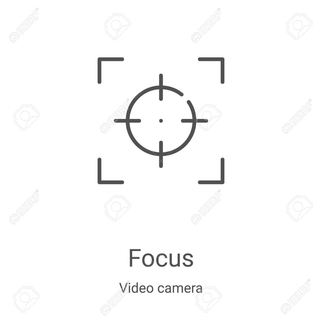Focus Icon Vector From Video Camera Collection. Thin Line Focus ...