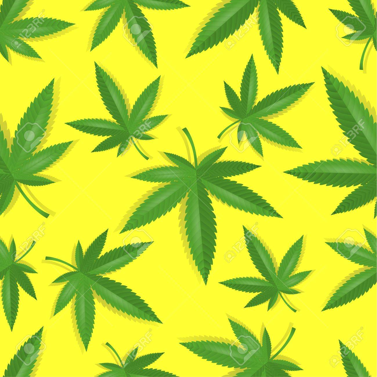 Seamless Marijuana Cannabis Leaves Pattern Background Royalty Free Cliparts Vectors And Stock Illustration Image