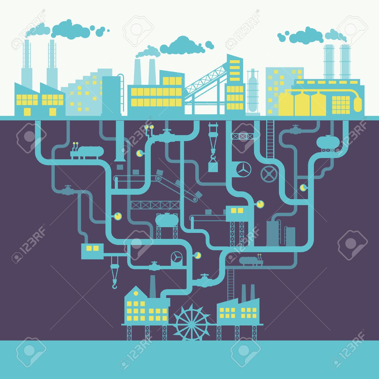 Industrial building factory or manufacturing plant background print illustration - 27147312 Industrial building factory or manufacturing plant background print illustration - 27147312