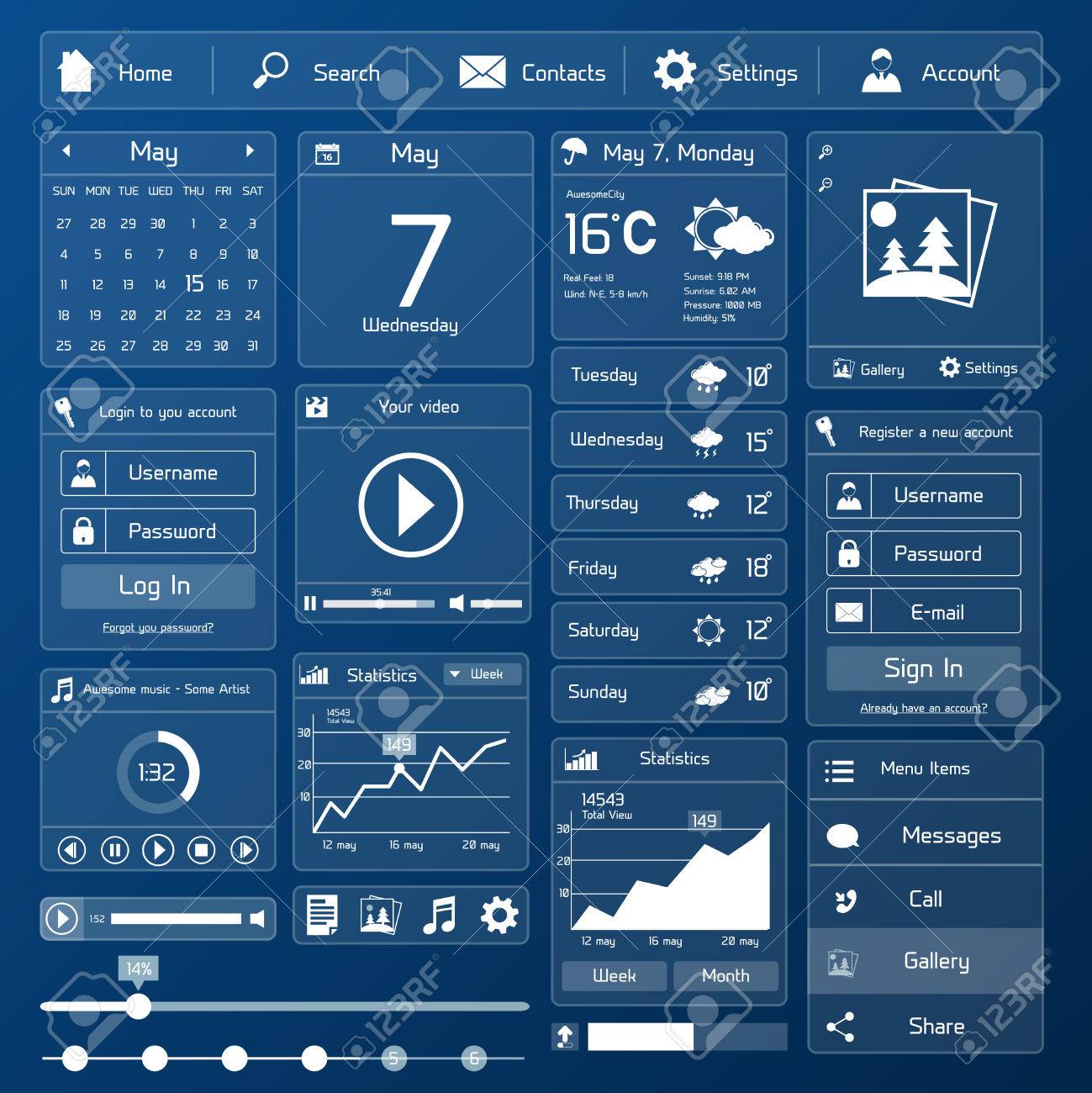 flat user interface design