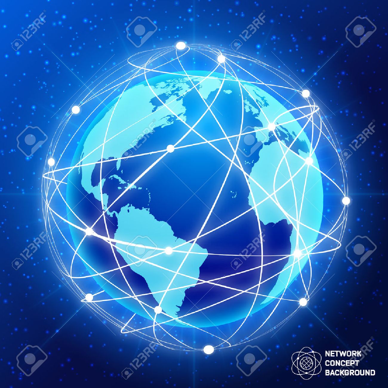 ネットワーク グローブ球地球地図ソーシャル メディア概念ベクトル イラスト のイラスト素材 ベクタ Image