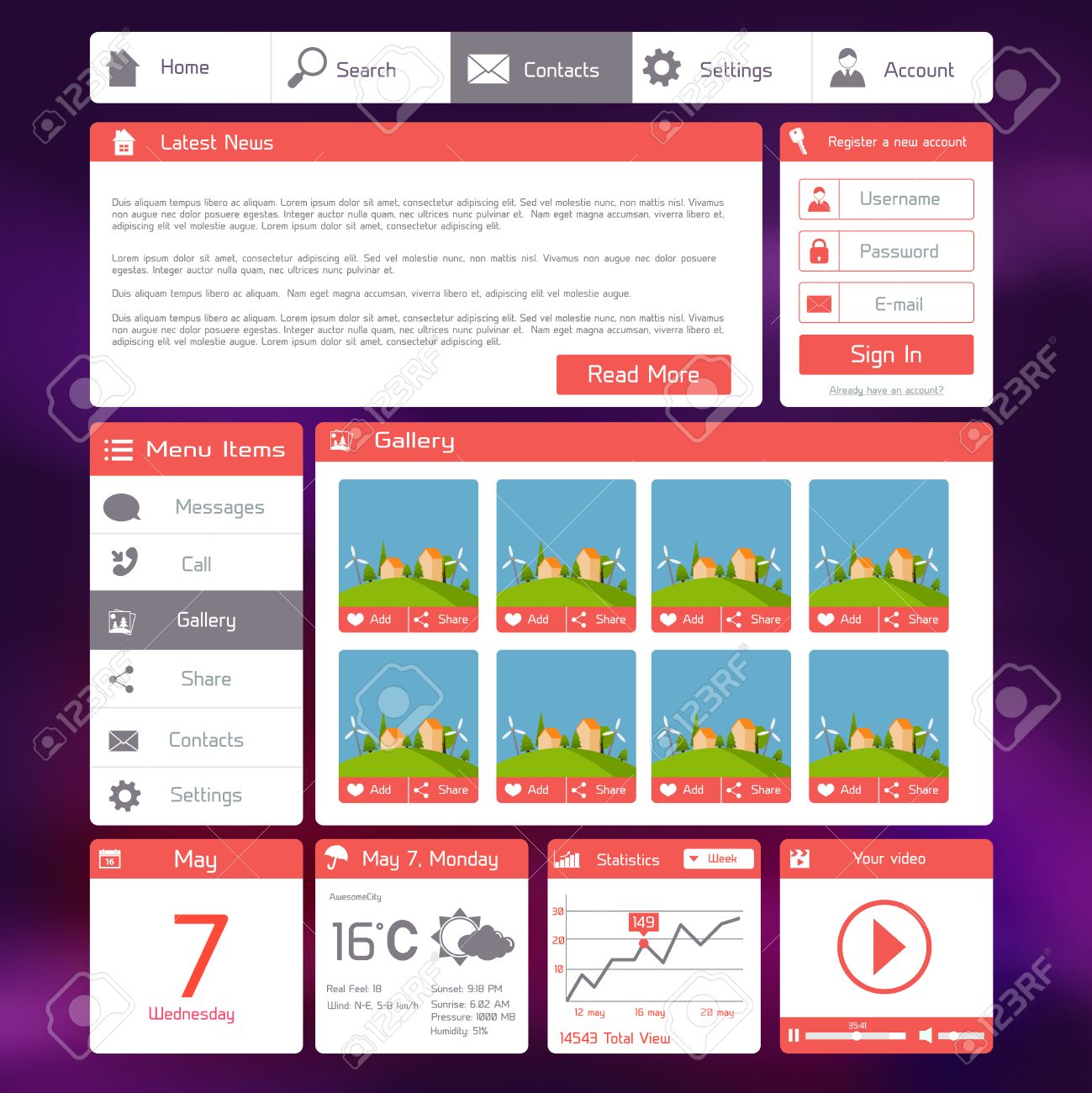 free menu layout