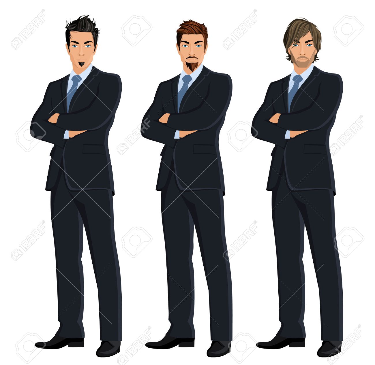Set of full length body business man isolated on white background vector illustration - 30056768 Set of full length body business man isolated on white background vector illustration - 30056768