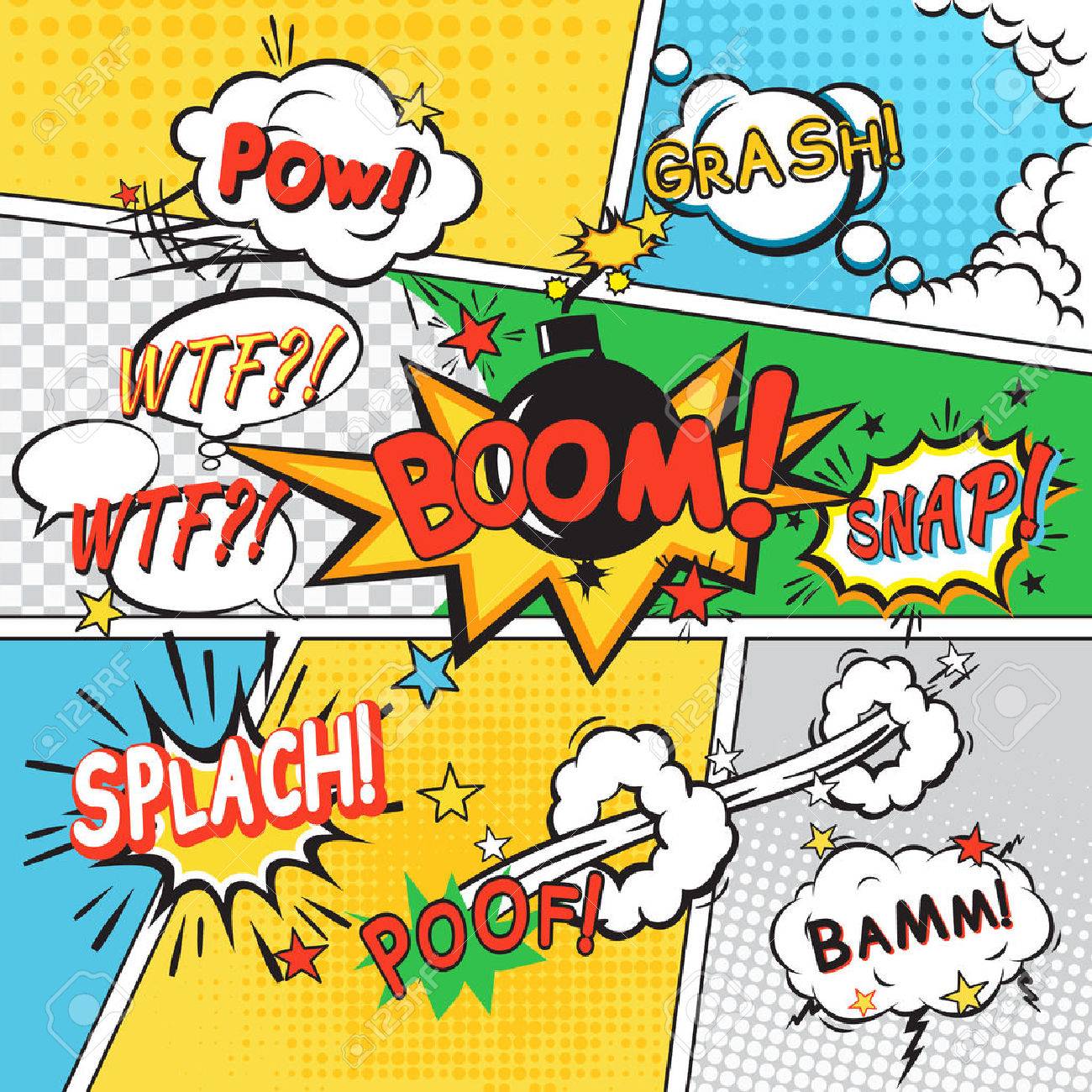ポップアートのスタイルの色の漫画の背景に漫画吹き出しベクトル イラスト のイラスト素材 ベクタ Image ポップアートのスタイルの色の漫画の背景に漫画吹き出しベクトル イラスト のイラスト素材 ベクタ Image