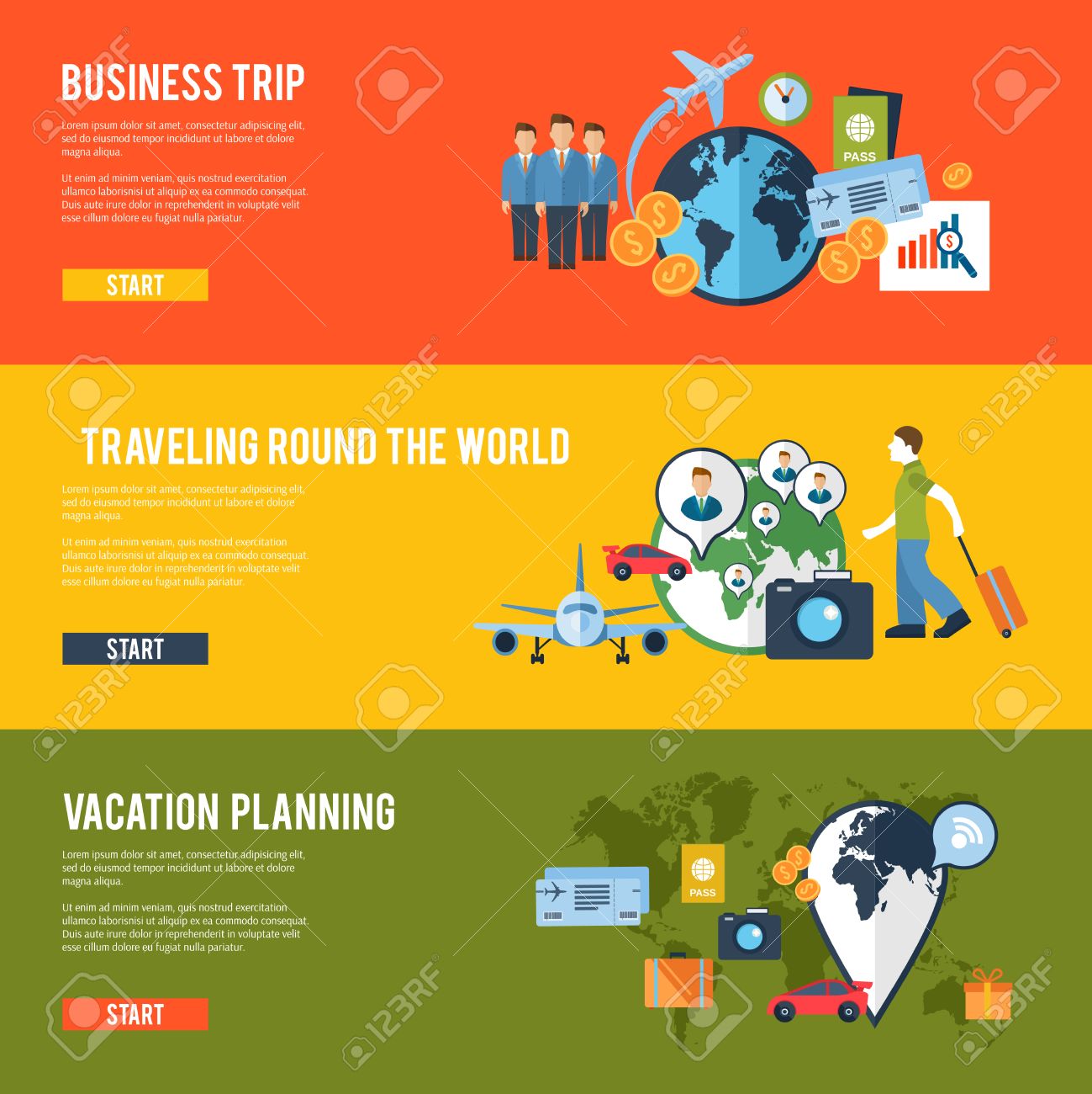 round the world business team meeting traveling route trip planning