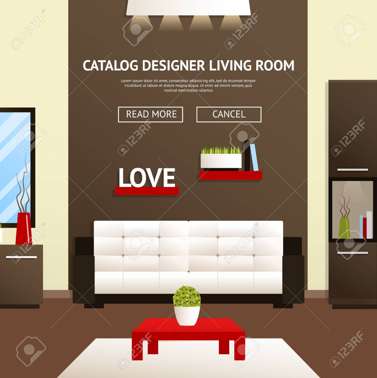 Living Room Furniture Templates designer catalog template of modern living room furniture vector Living Room Furniture Templates designer catalog template of modern living room furniture vector