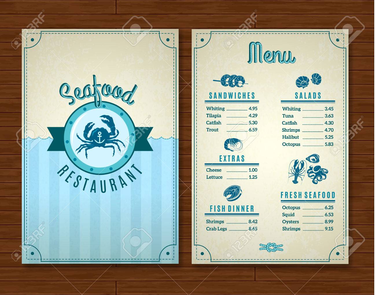 restaurants menu template