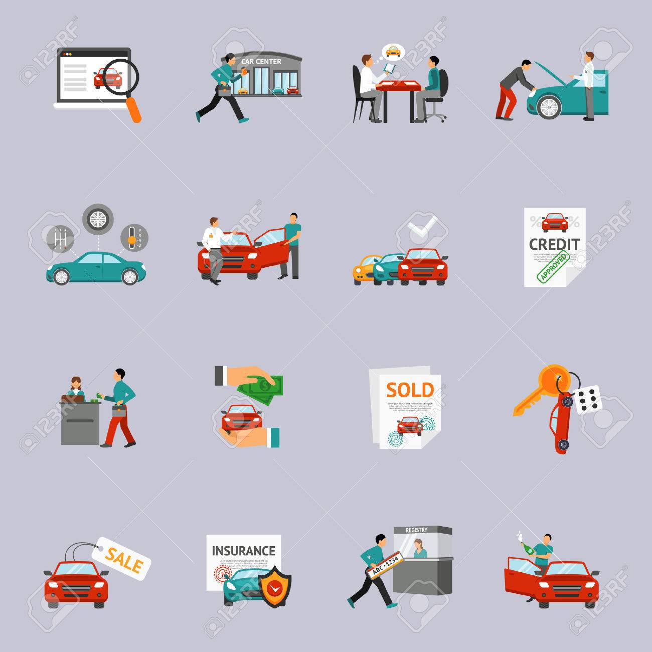 Car dealership and automobile retail icon set isolated vector illustration - 47627132 Car dealership and automobile retail icon set isolated vector illustration - 47627132