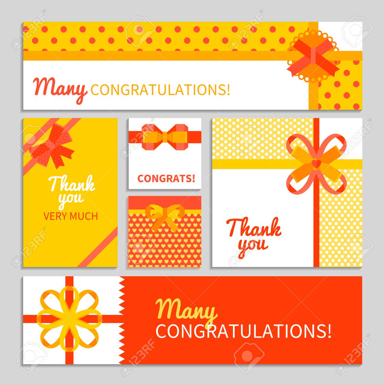 flat collection of congratulation