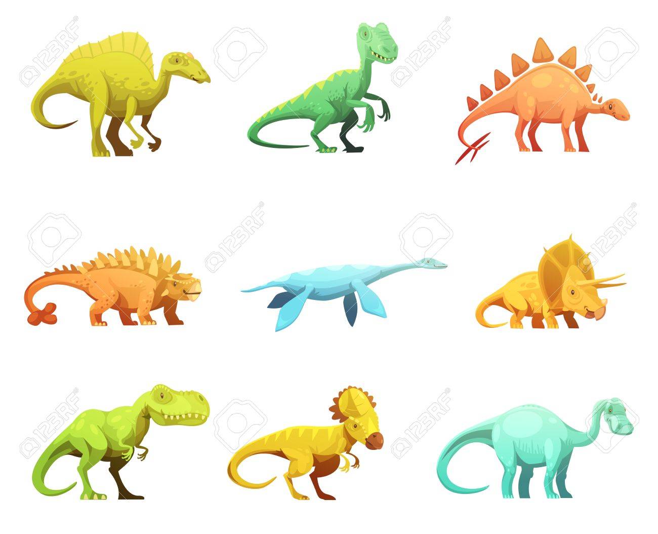 funny retro style dinosaurus