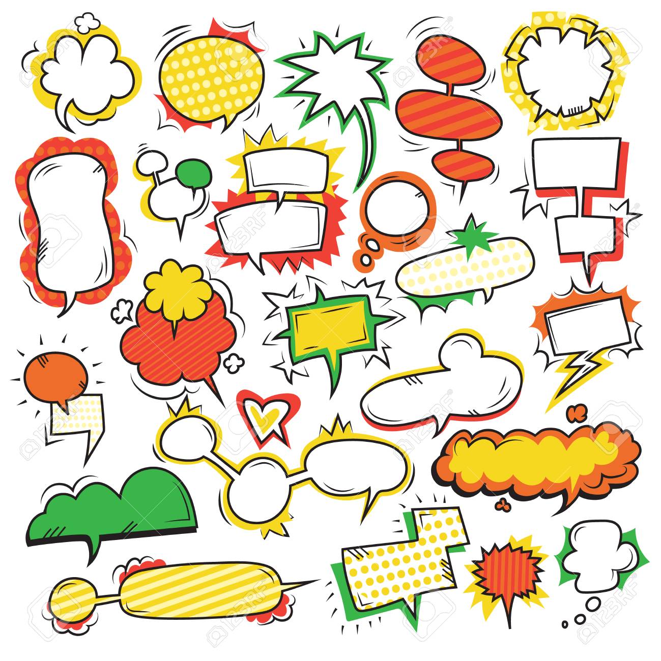 blank comic speech bubbles