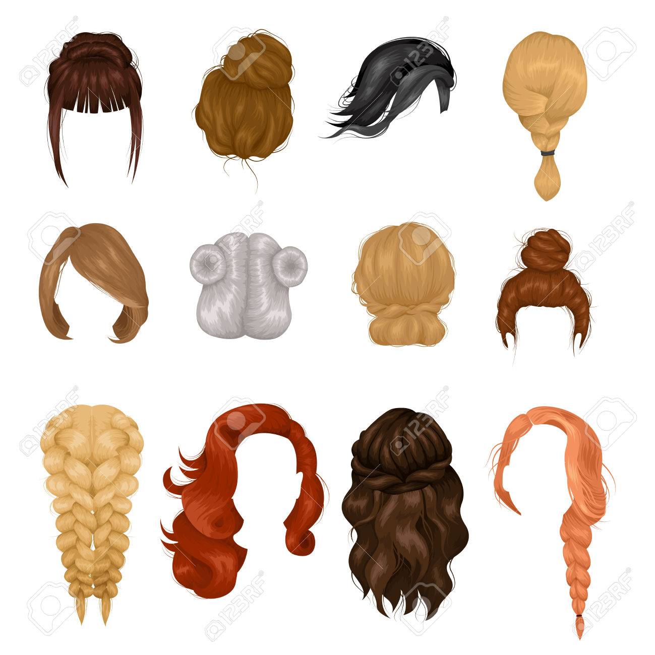hair wig vector