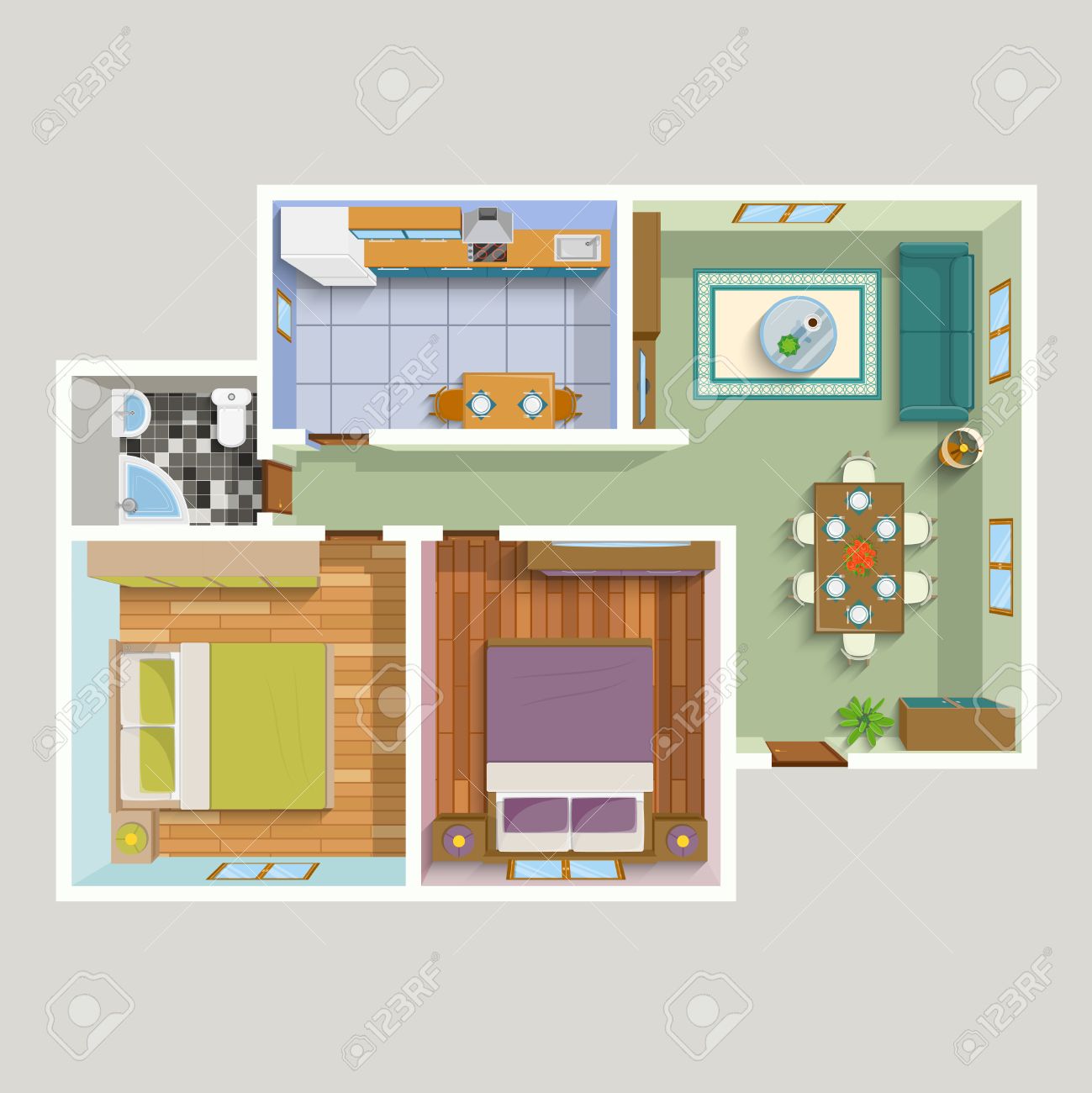 plan appartement interieur