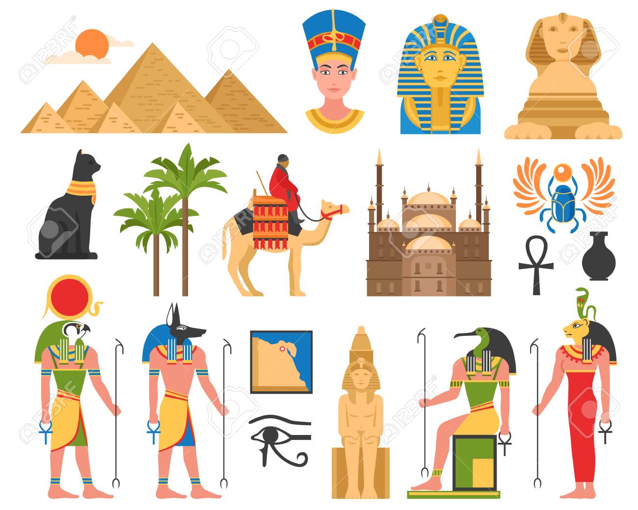 Egypt Then and Now エジプト イラスト 過去現在 Egypt Then and Now エジプト イラスト 過去現在