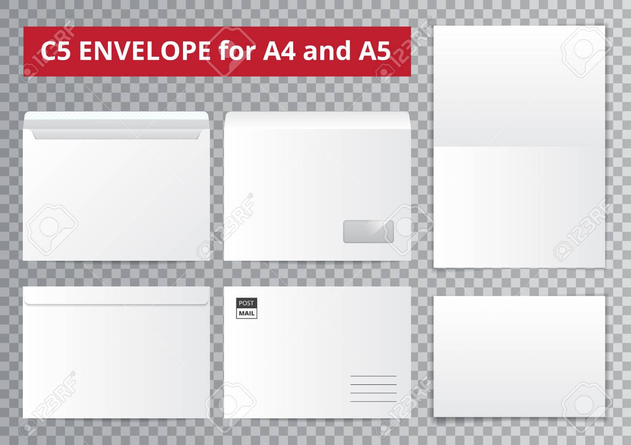 office documents template set with isolated blank paper sheet