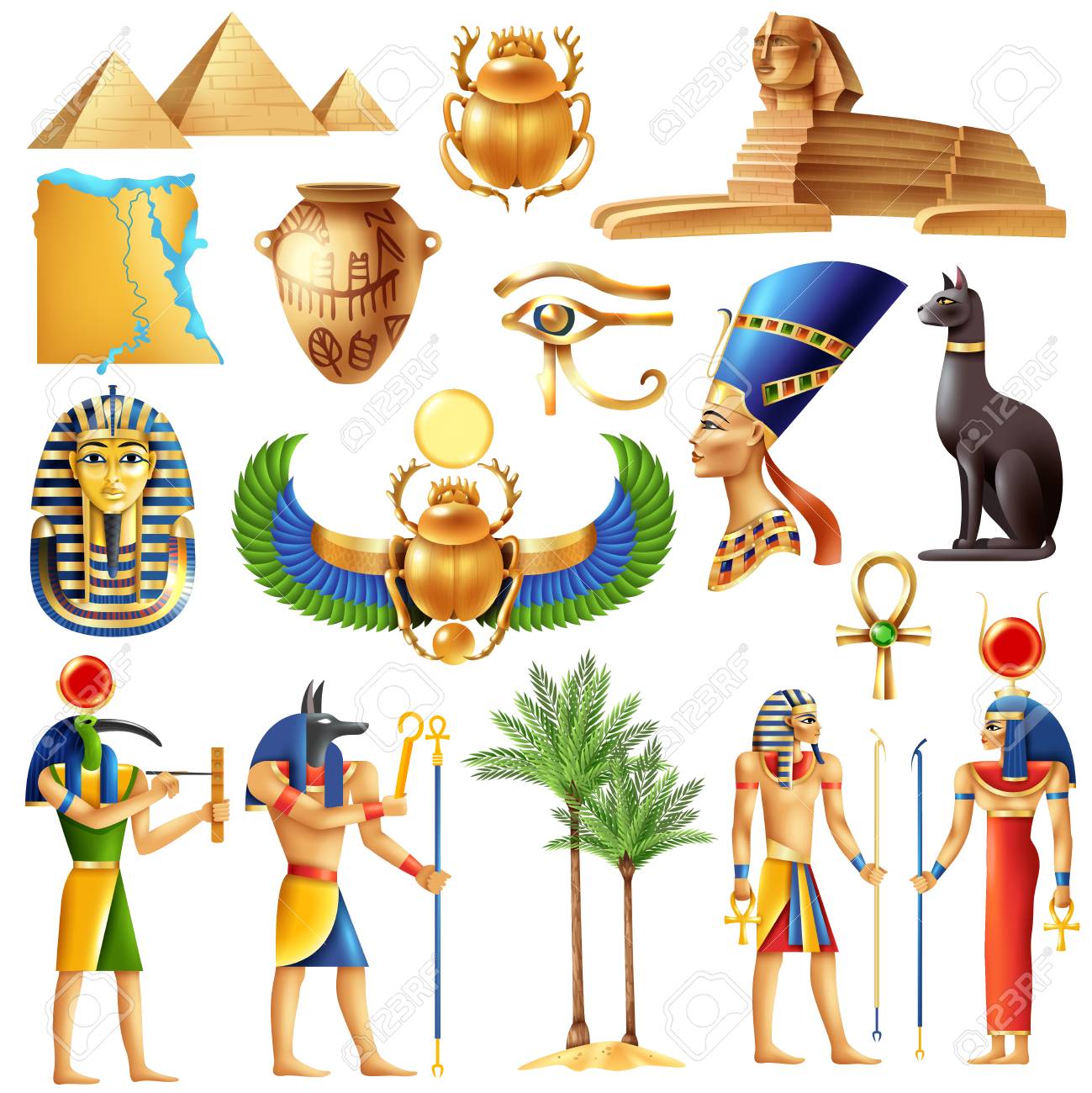 Egypt Then and Now エジプト イラスト 過去現在 洋書 英語