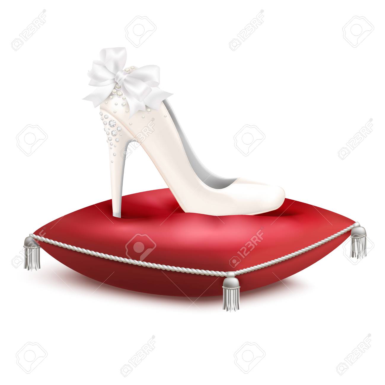red satin shoes for wedding