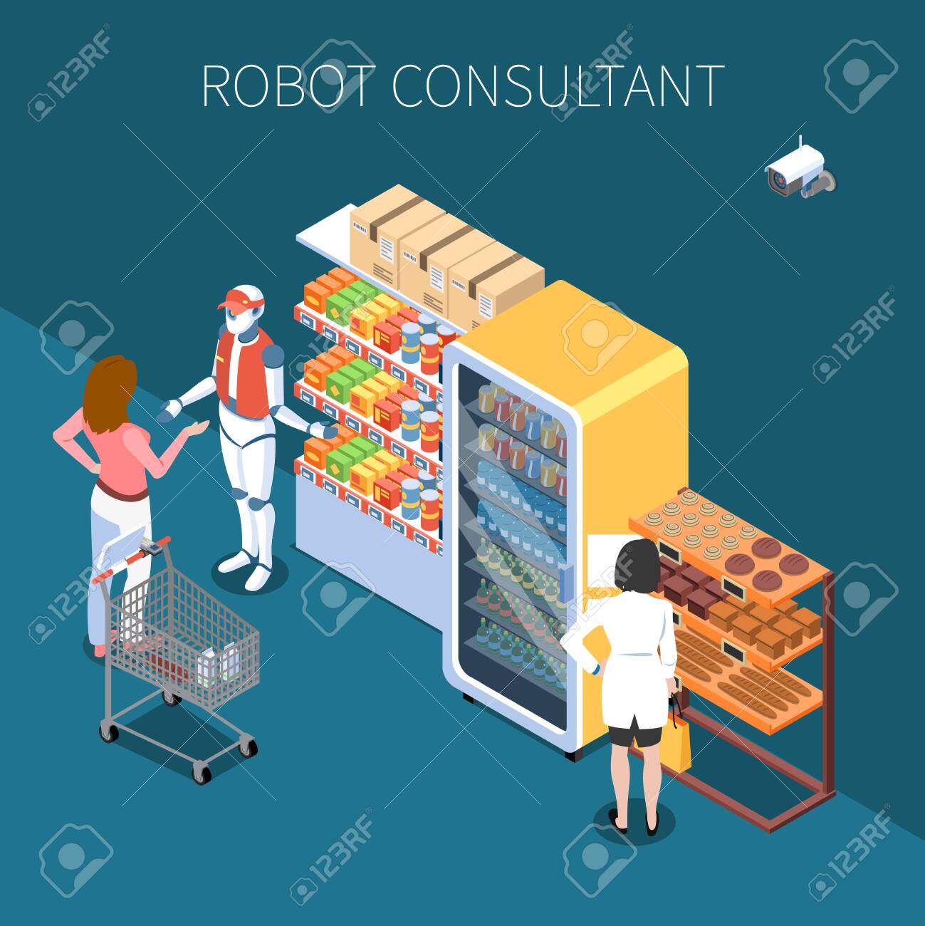 vector robot in store