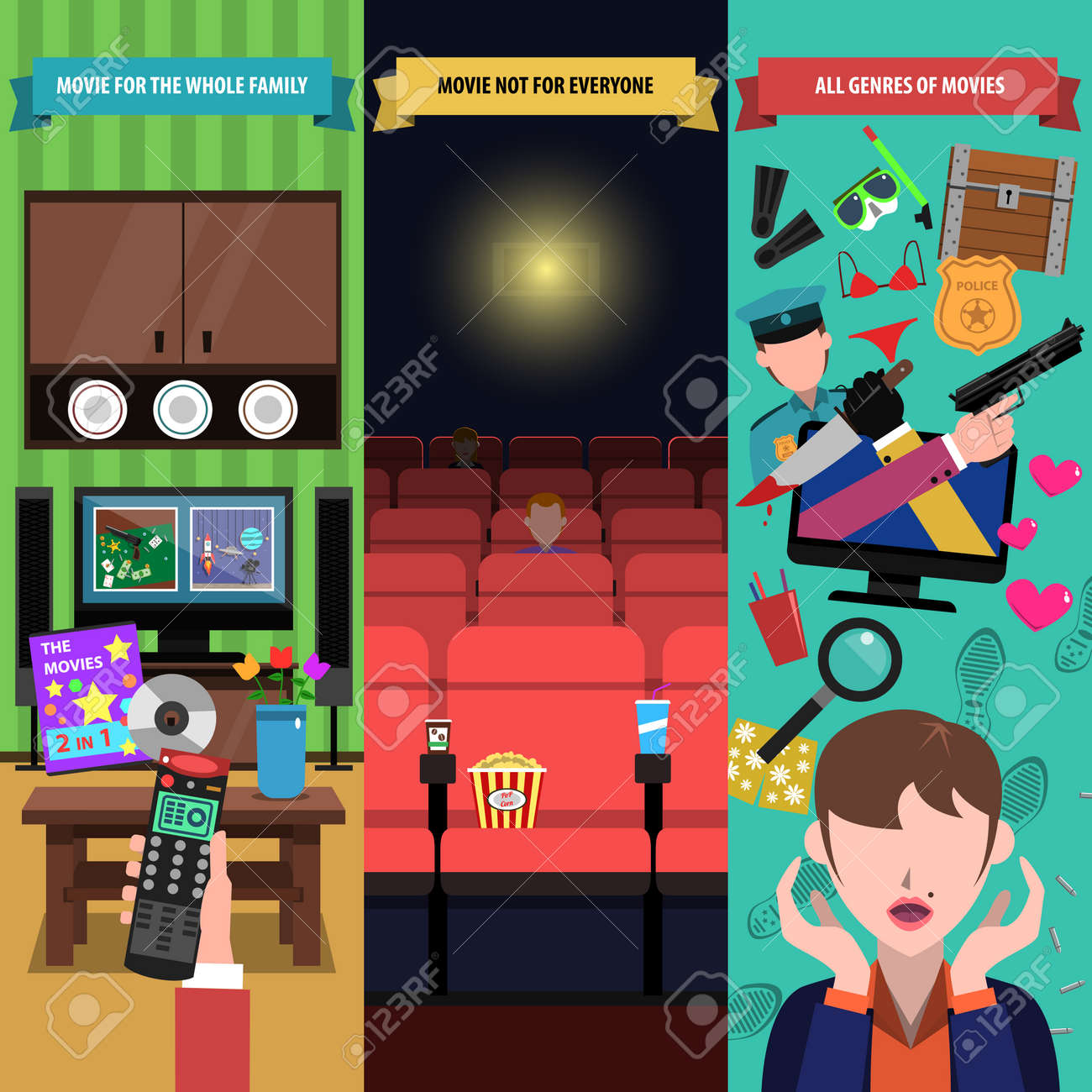 Filming movie about vampire cartoon concept Vector Image