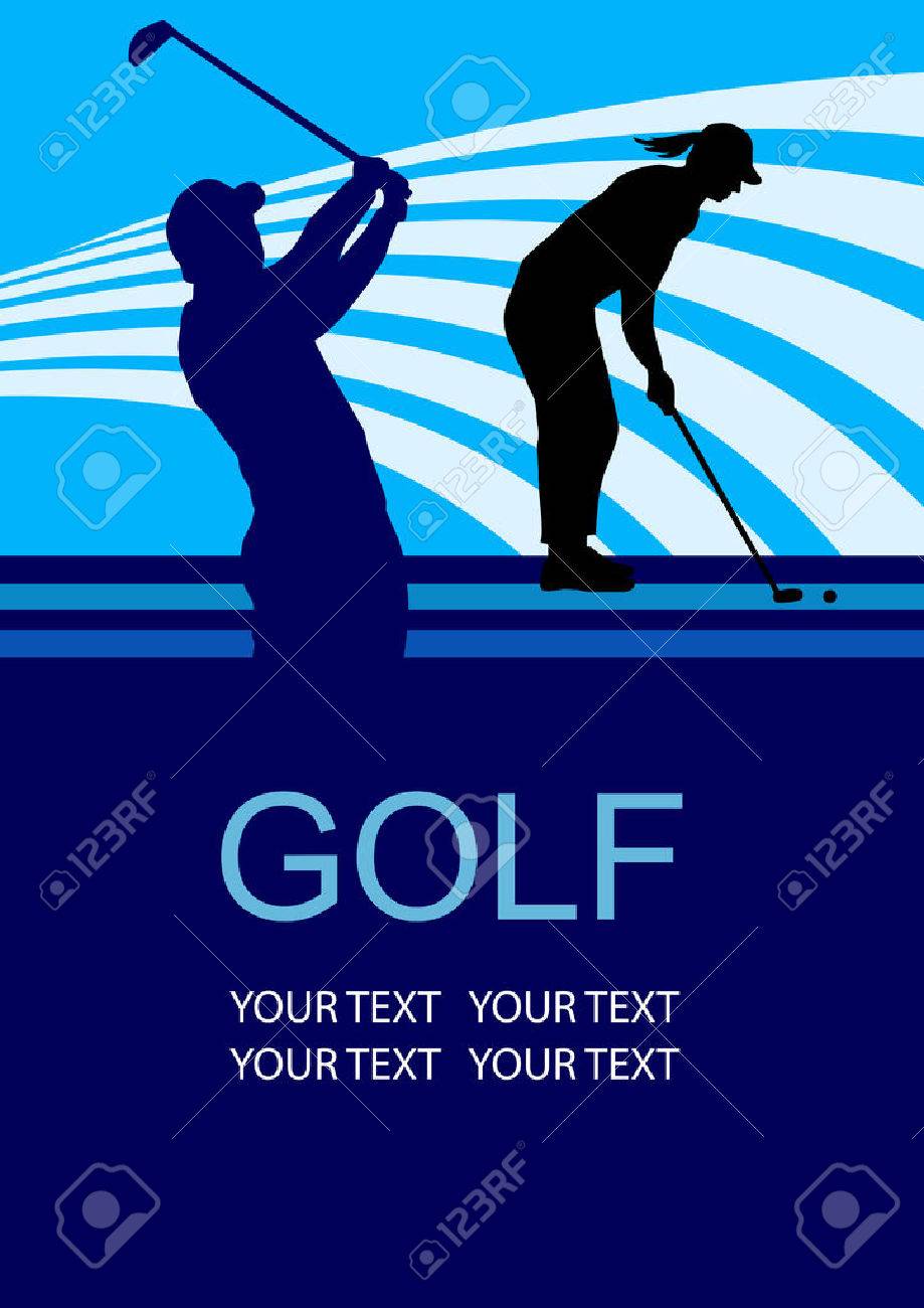 illustration golf sport poster background royalty free cliparts