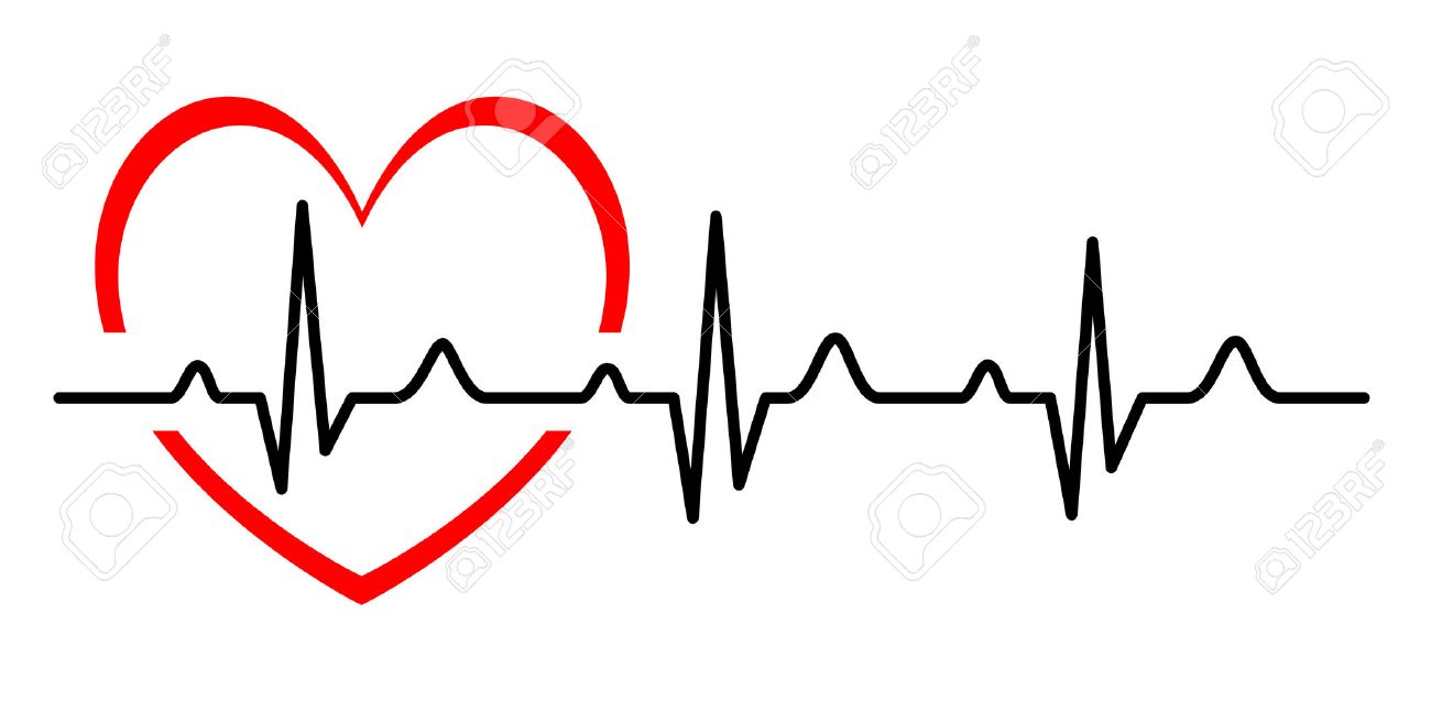 illustration abstract heart beats