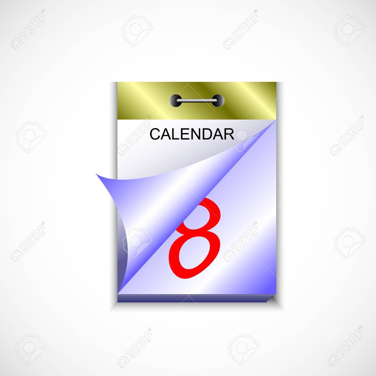 Отрывной Календарь В Цвете. Настенный Календарь Отрывной Для Вашего Дизайна  Клипарты, SVG, векторы, и Набор Иллюстраций Без Оплаты Отчислений. Image  54211143