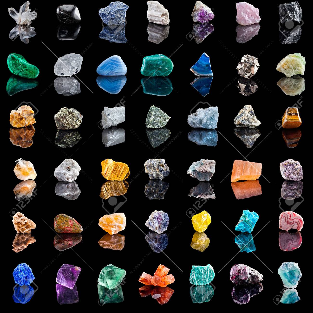 多彩な鉱物結晶コレクション