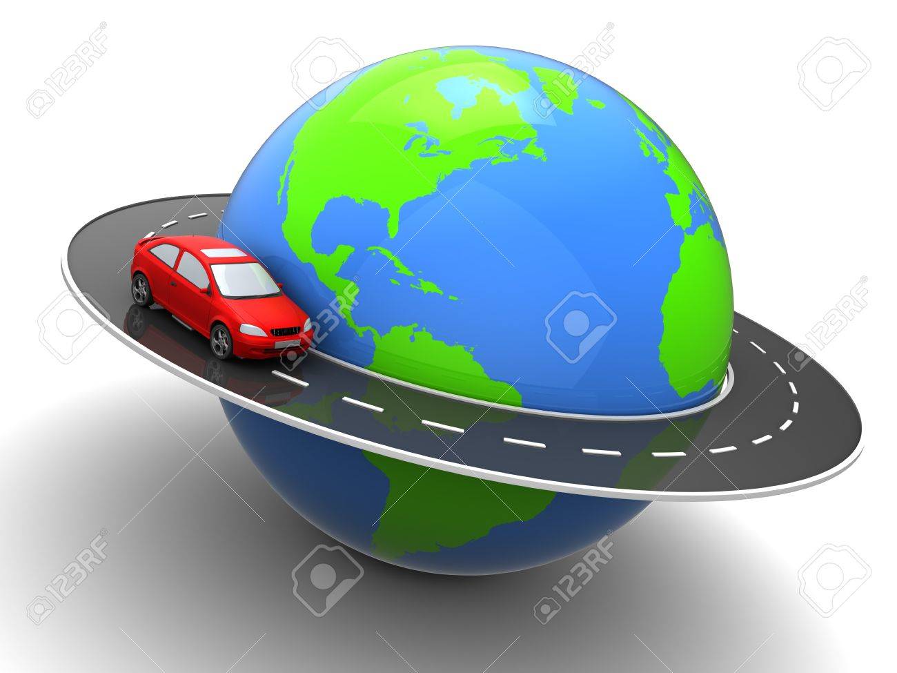 3d illustration of car