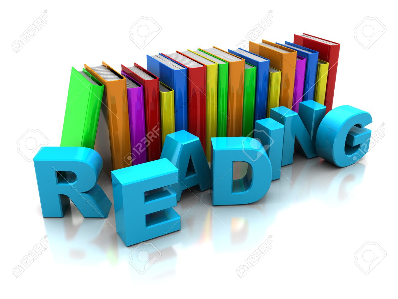 row of color books