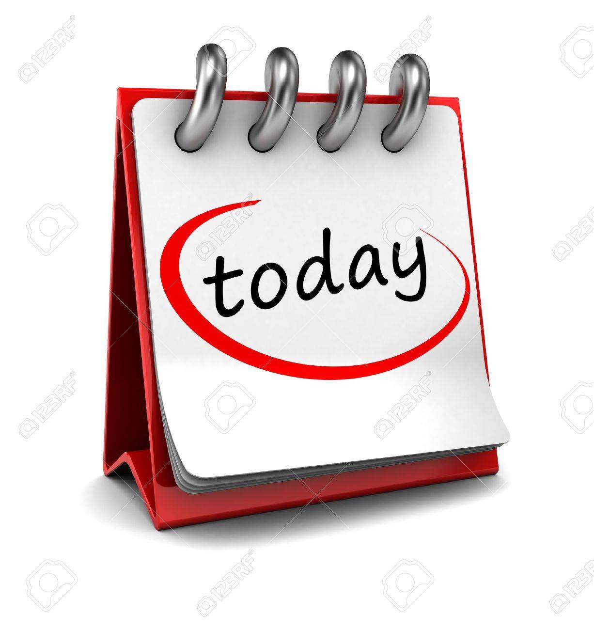 3d Calendar With Word Today Isolated On White Background Stock Photo Picture And Royalty Free Image Image