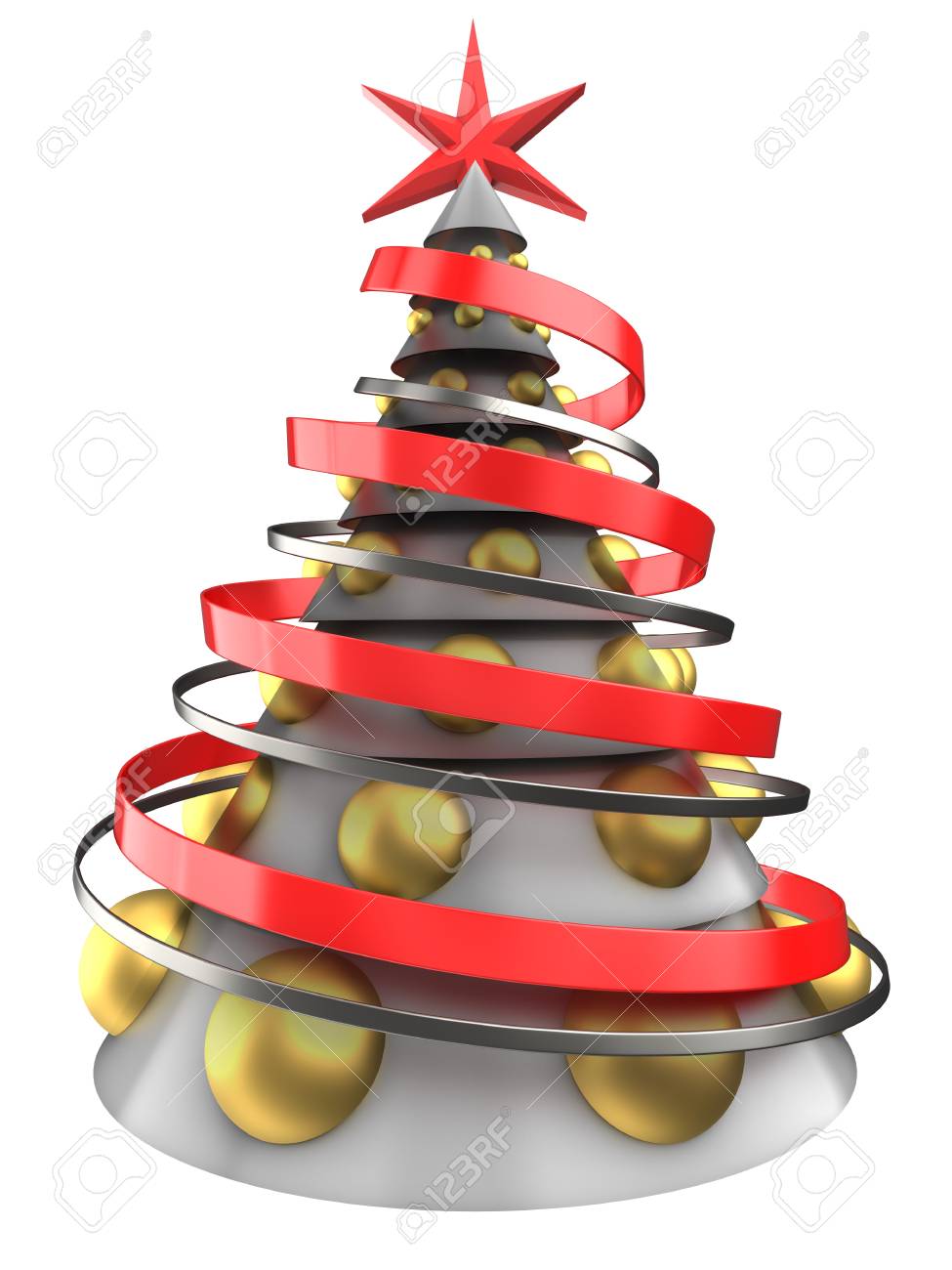 Torta Albero Di Natale 3d.Immagini Stock Illustrazione 3d Dell Albero Di Natale Bianco Sopra Priorita Bassa Bianca Con Le Grandi Sfere Dorate Image 86802763