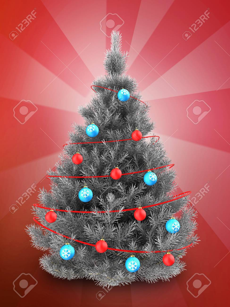 3d illustration of silver christmas tree with blue balls over red background stock illustration 88350168 - Red And Silver Christmas Tree 3d illustration of silver christmas tree with blue balls over red background stock illustration 88350168 - Red And Silver Christmas Tree