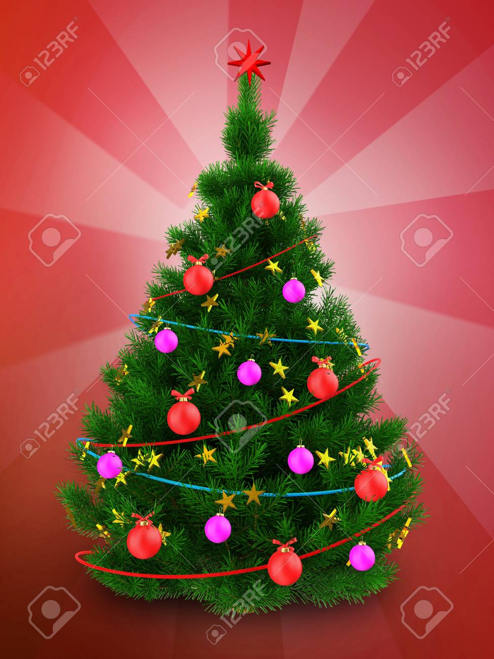 guirlande noel vert et rouge