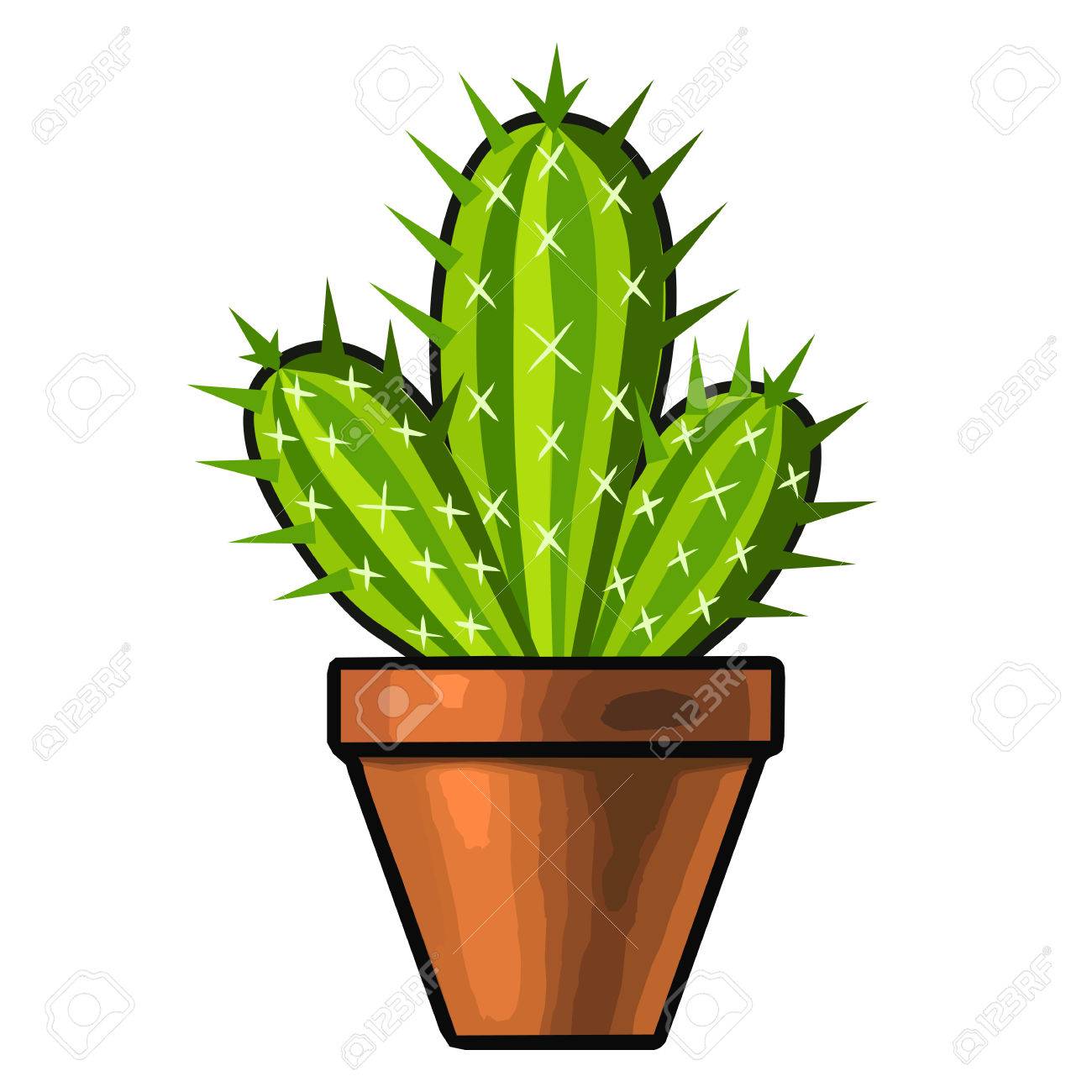 cactus isolated illustration on