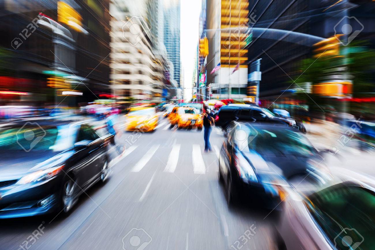 creative picture of a traffic scene in Manhattan, NYC - 52178306 creative picture of a traffic scene in Manhattan, NYC - 52178306