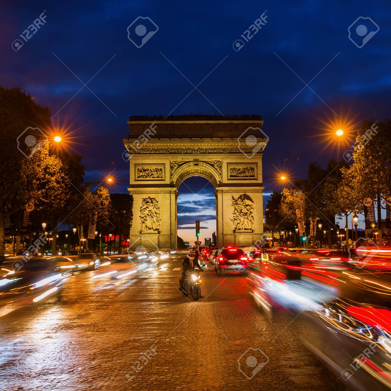 champs elysees and arc