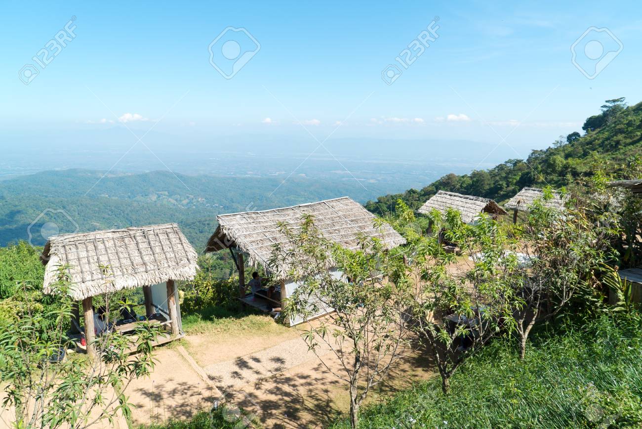 chiang mai thailand december 24 2015 charming open air bamboo restaurant at doi