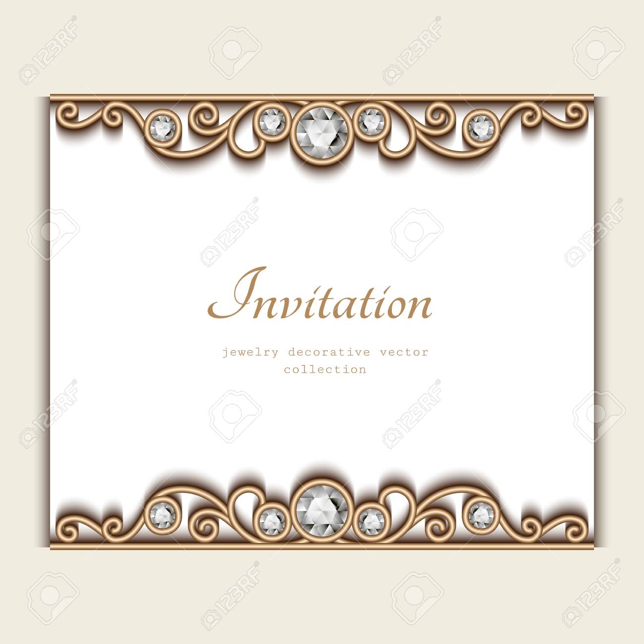 Vintage Card With Jewelry Diamond Decoration Elegant Wedding Royalty Free Cliparts Vectors And Stock Illustration Image 51566967