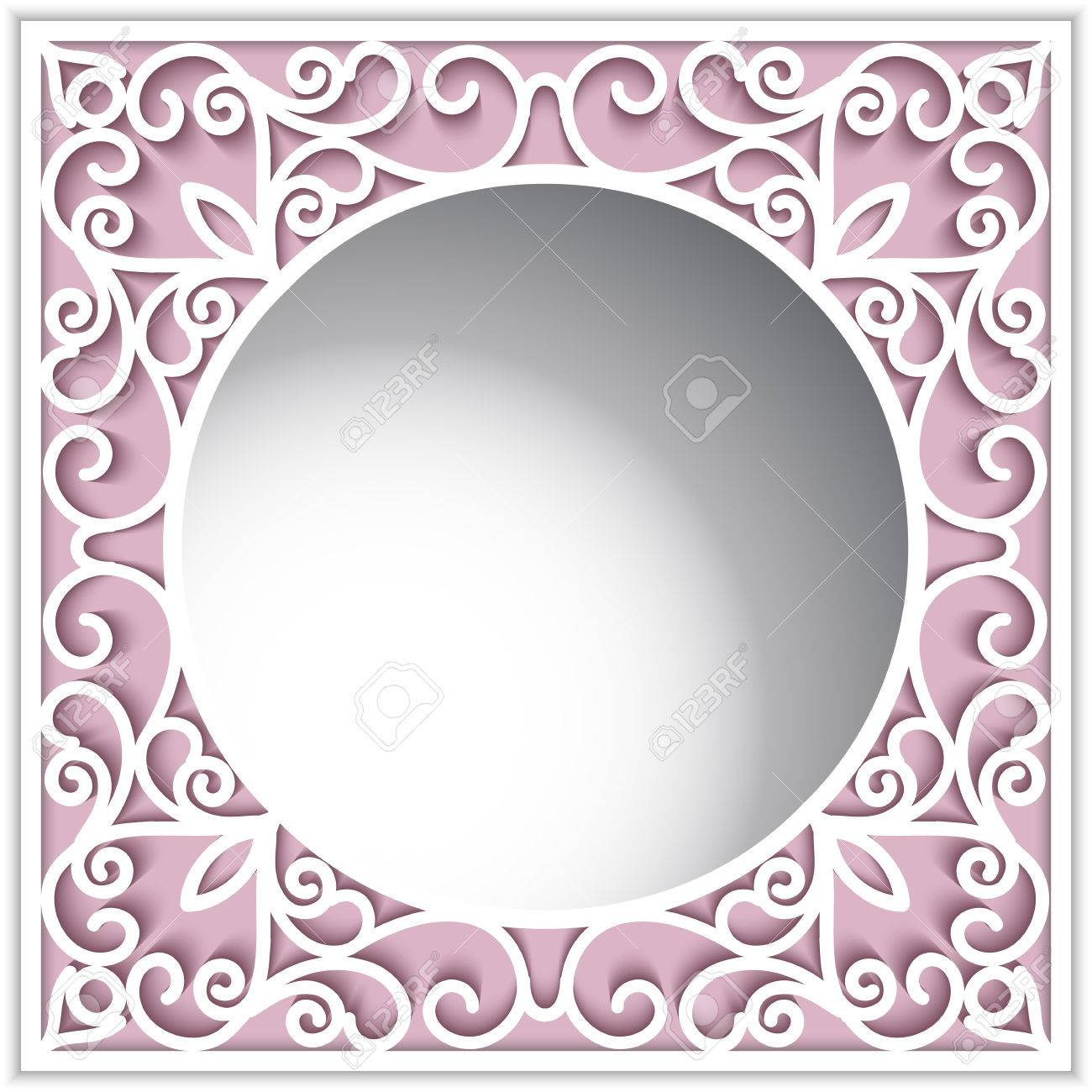 ornamental paper frame with round hole decorative paper lace background stock vector 52369616 - Decorative Paper ornamental paper frame with round hole decorative paper lace background stock vector 52369616 - Decorative Paper