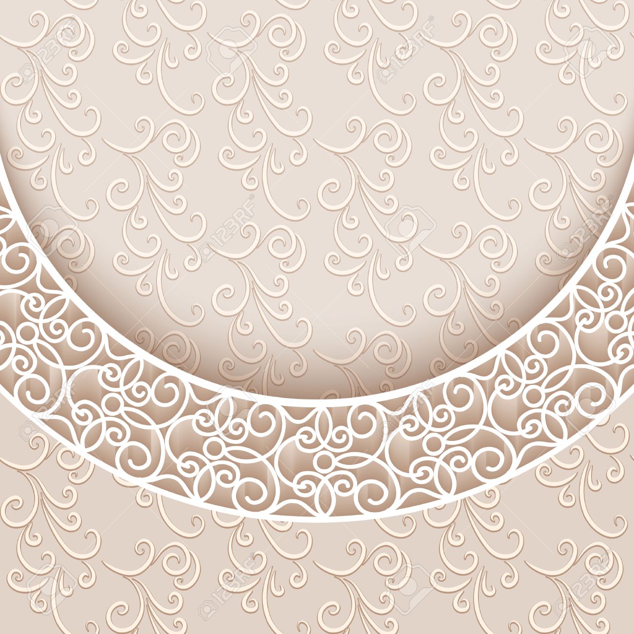Elegant background with lace decoration, vintage greeting card or invitation template - 52369613 Elegant background with lace decoration, vintage greeting card or invitation template - 52369613