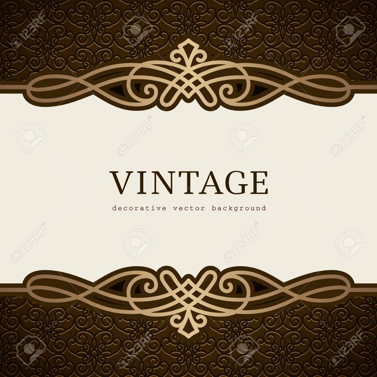 Vintage Gold Hintergrund Teiler Header Goldrahmen Mit Vintage Bluhen Grenze Lizenzfrei Nutzbare Vektorgrafiken Clip Arts Illustrationen Image 59925399