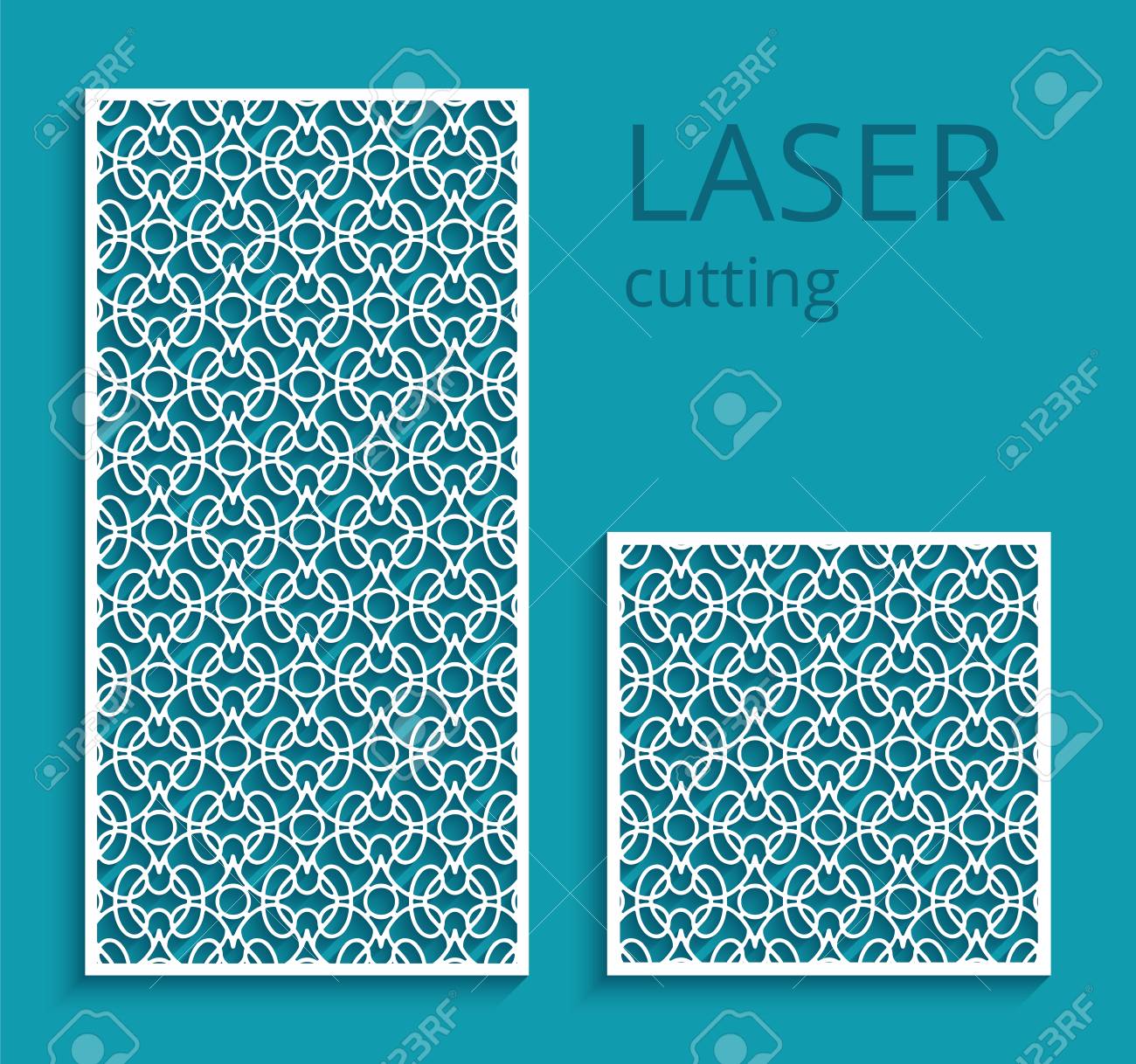 elegant panels with lace pattern swirly lattice ornament template