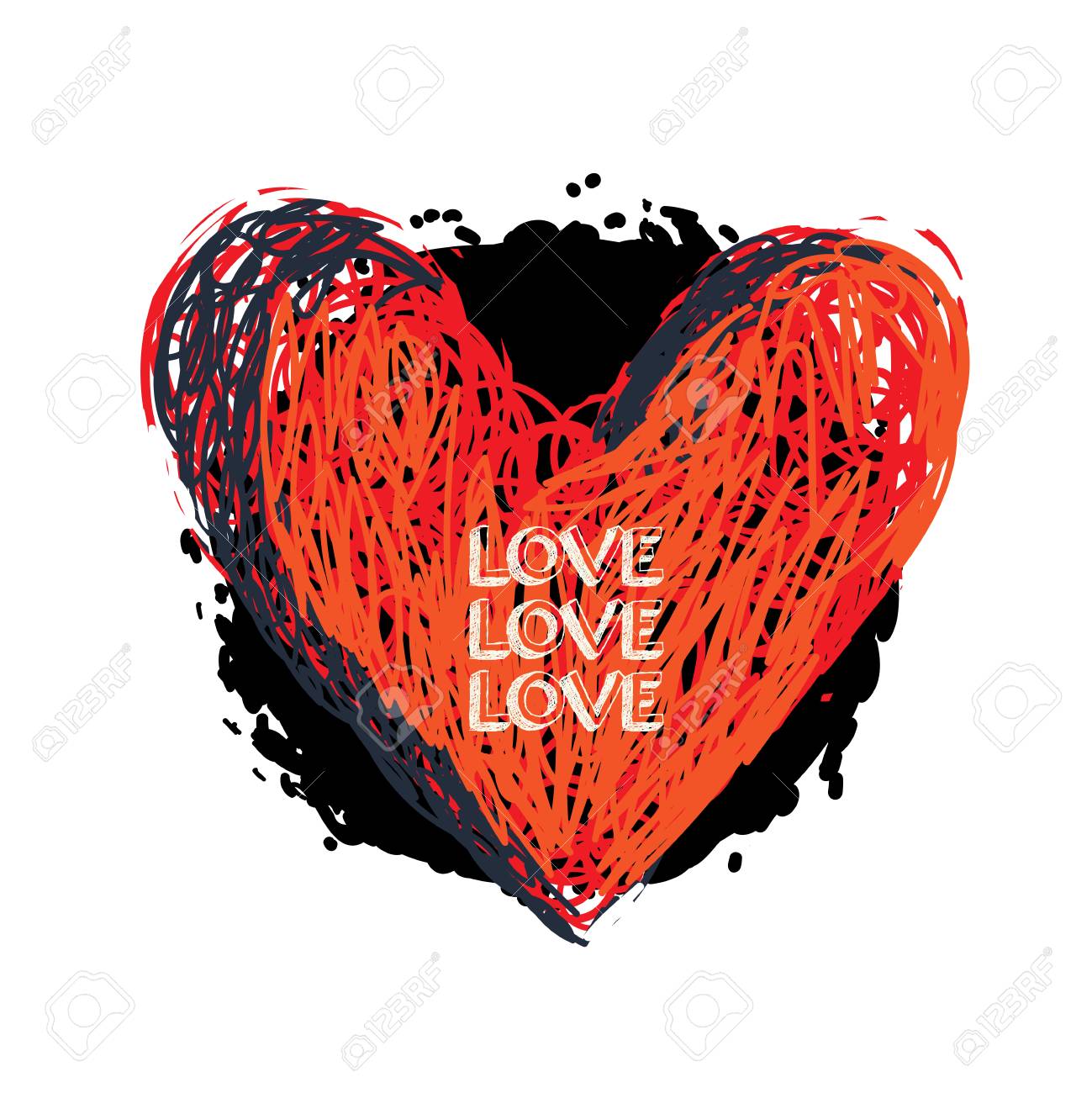 illustration pretty vector heart art more in portfolio royalty