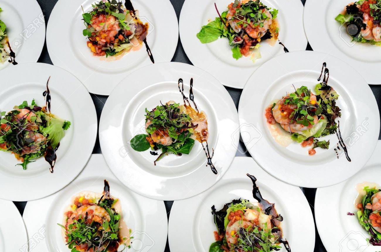Top View Of Dishes With Contemporary Salads For A Banquet Stock - Top View Of Dishes With Contemporary Salads For A Banquet Stock Photo top view of dishes with contemporary salads for a banquet stock - top view of dishes with contemporary salads for a banquet stock photo